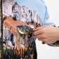 Zip-Up Shirt Close Up Chest Pocket